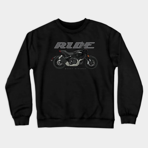 Indian FTR 1200 20 black, sr Crewneck Sweatshirt by MessyHighway